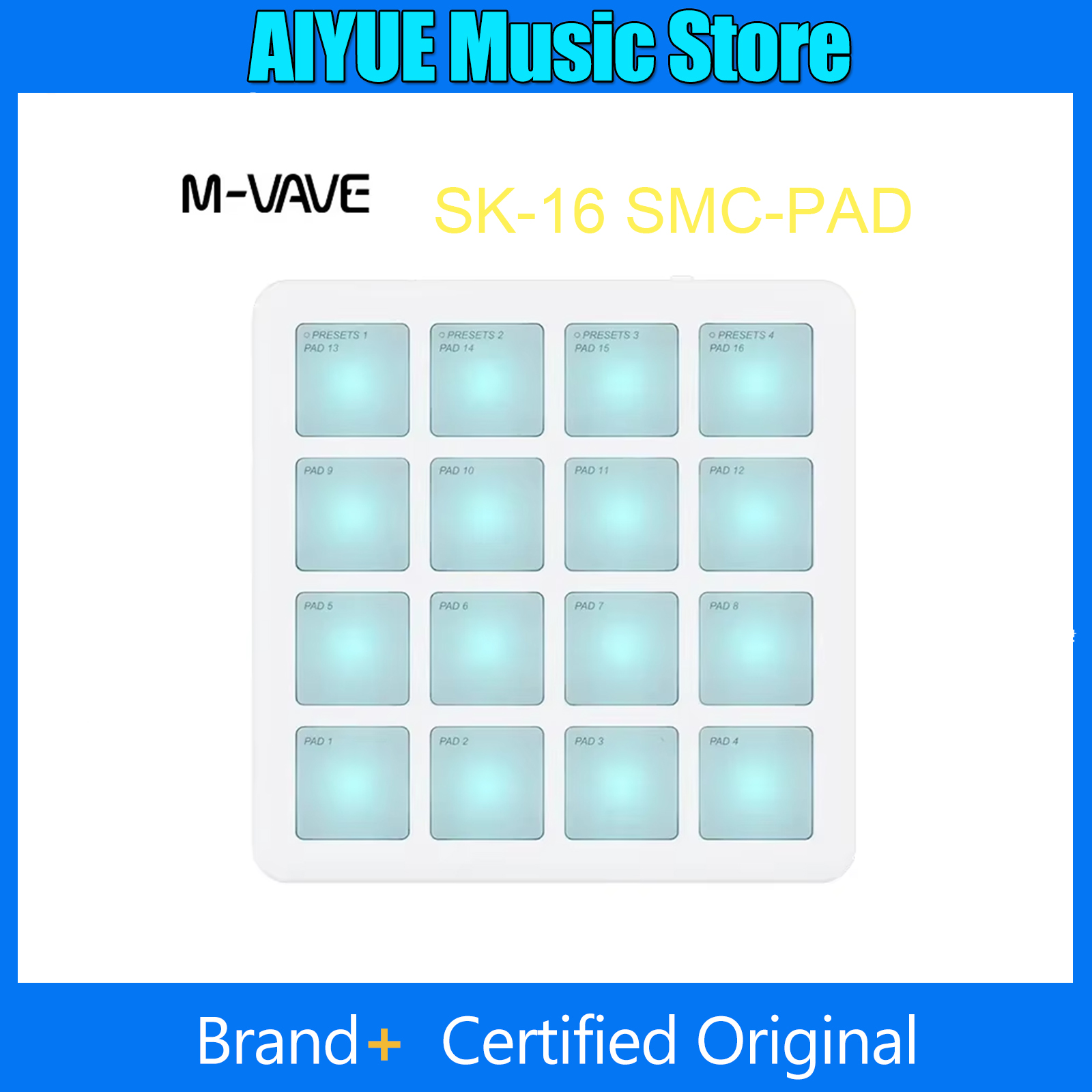 Midi Controller Pad - M-VAVE SK-16 SMC-PAD Wireless MIDI Controller
