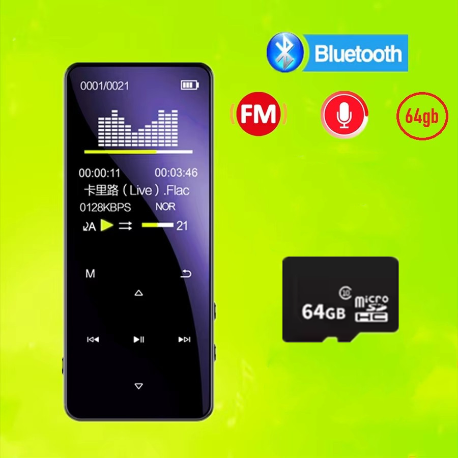 Audio Music By - 64gb MP3 Player With Bluetooth Hifi