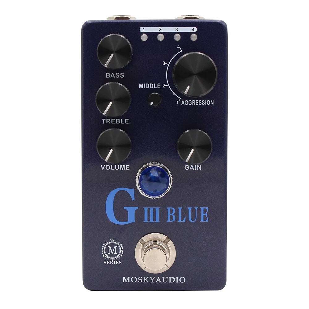 Looper Pedal Guitar - Mosky G III BLUE Overdrive Distortion