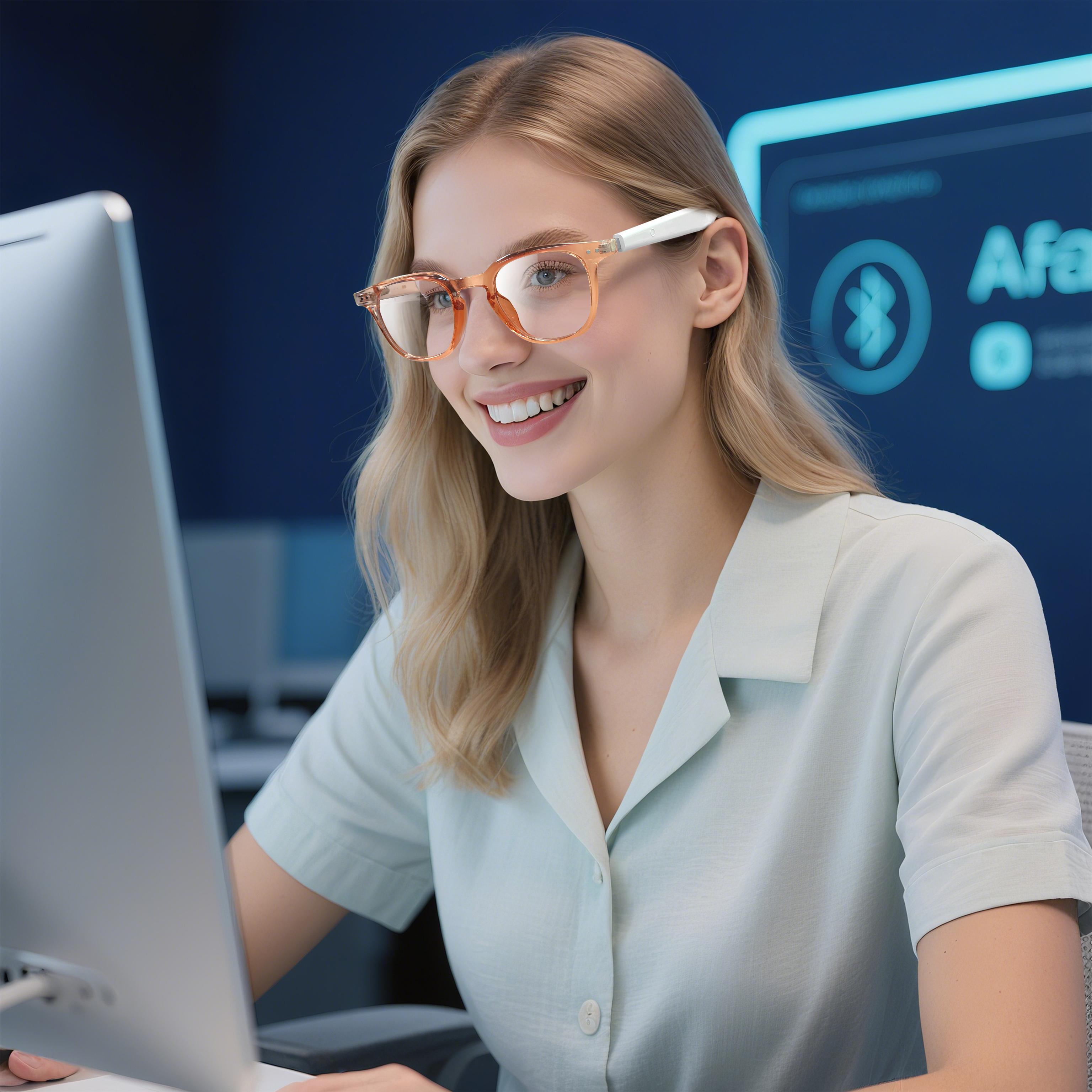 Audio Music For Video - Photochromic Smart Glasses Anti-Blue Wireless Music
