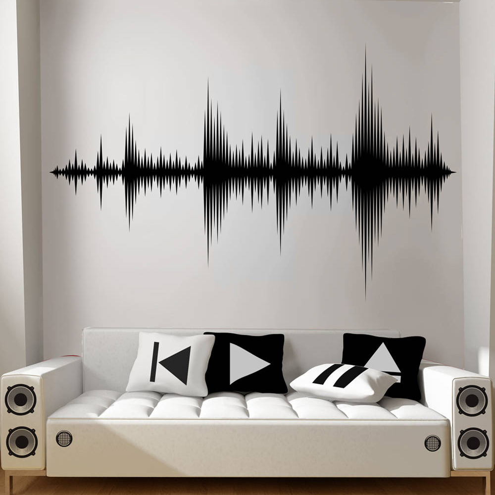 Audio Wave Wall Decal Sound Wa - Audio Music Remover Free avaliação e preço
