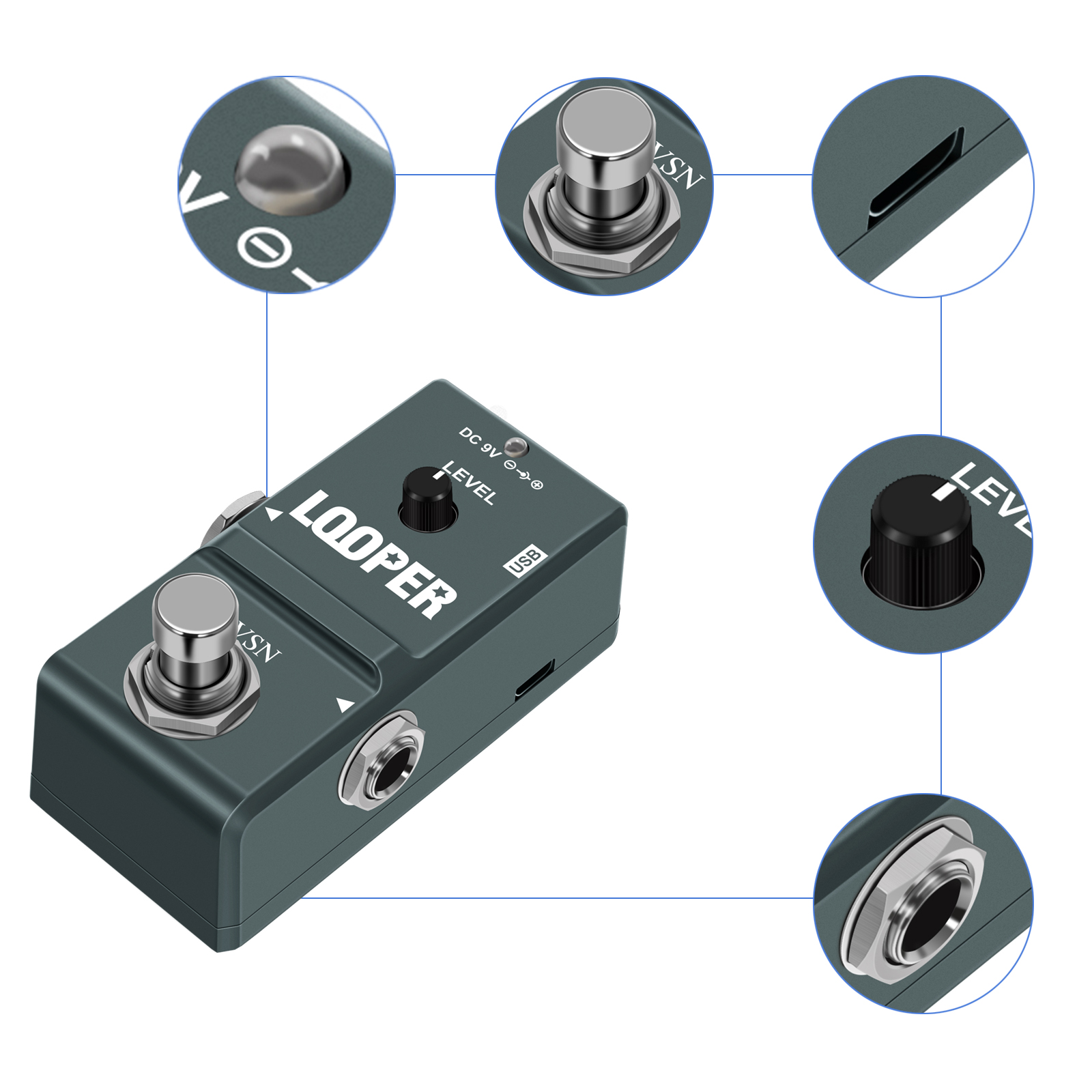 VSN Guitar Looper Pedal Digita - Looper Pedal Guitar avaliação e preço