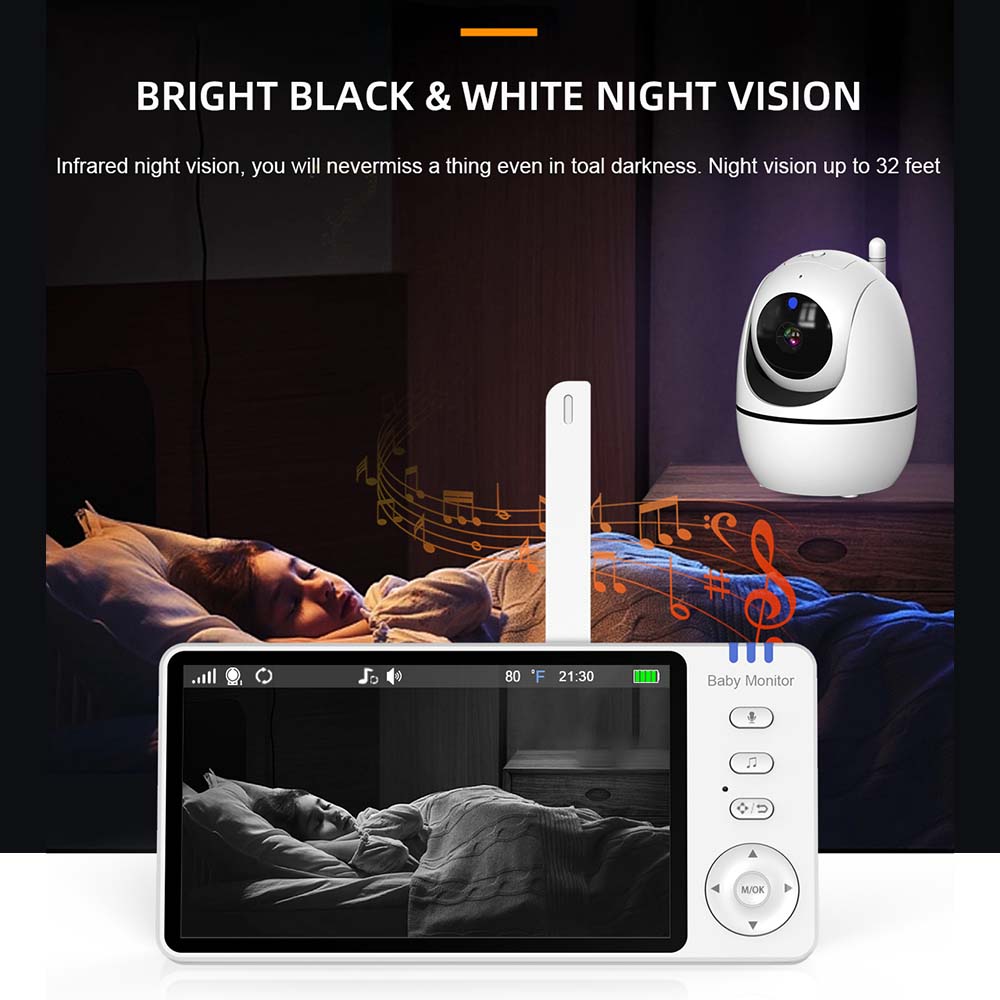 5 Inch Video Baby Monitor Indo - Audio Music For Video avaliação e preço