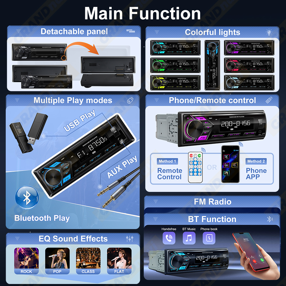 Car Radio 1din MP3 Player Digi - Audio Universal Music avaliação e preço