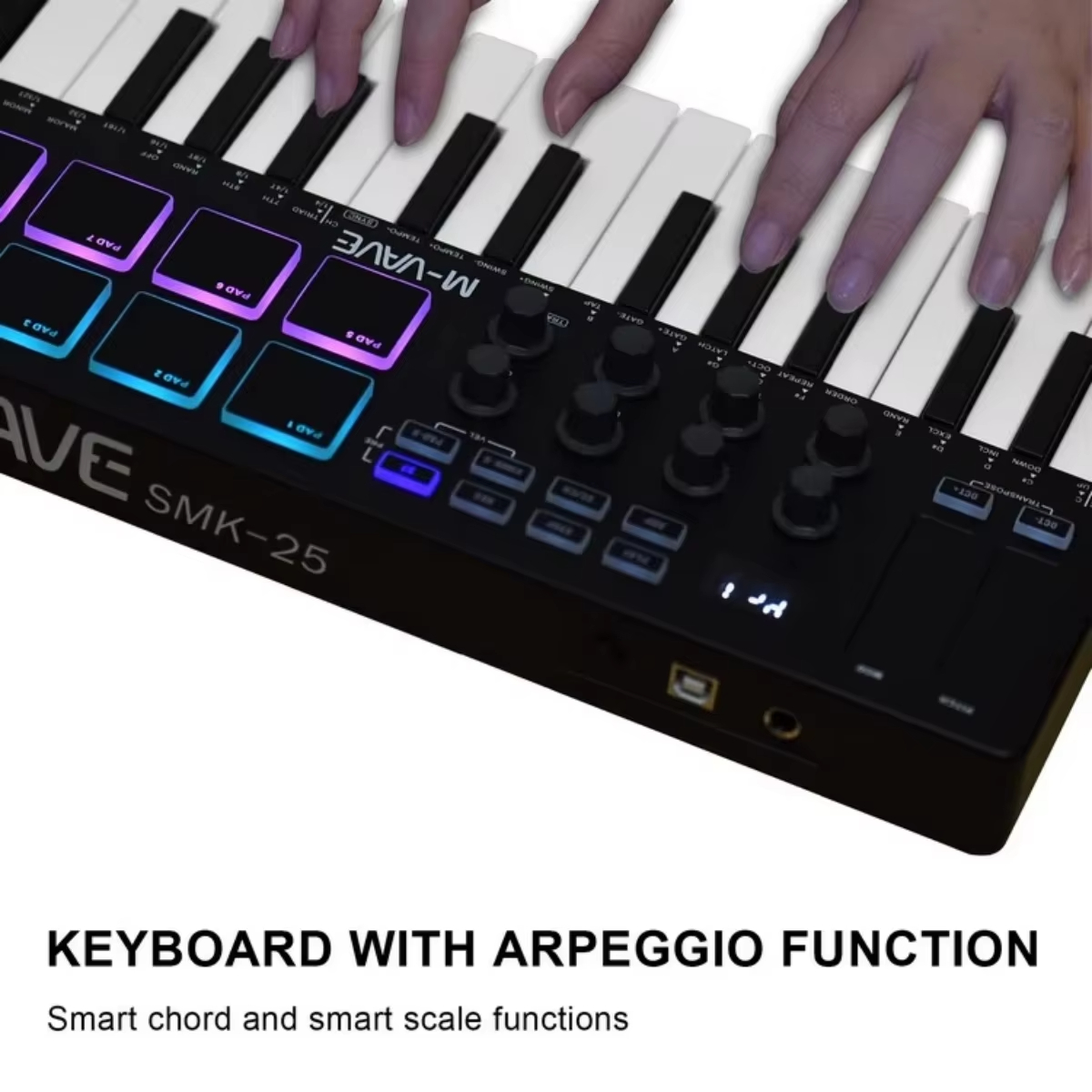 M-VAVE SMK-25 II Black MIDI Dr - Midi Controller Pad avaliação e preço