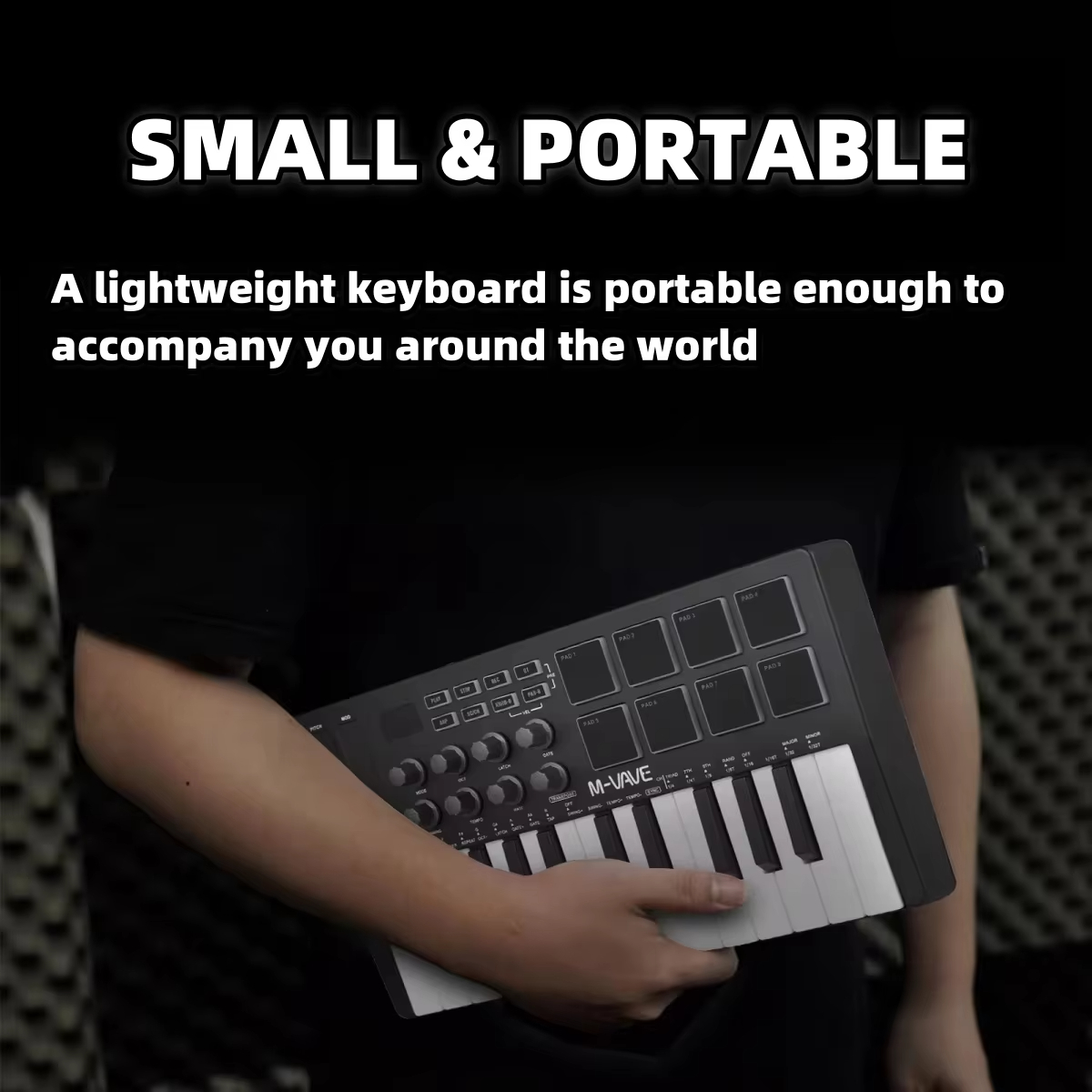 M-VAVE SMK-25 II Black MIDI Dr - Midi Controller Pad avaliação e preço