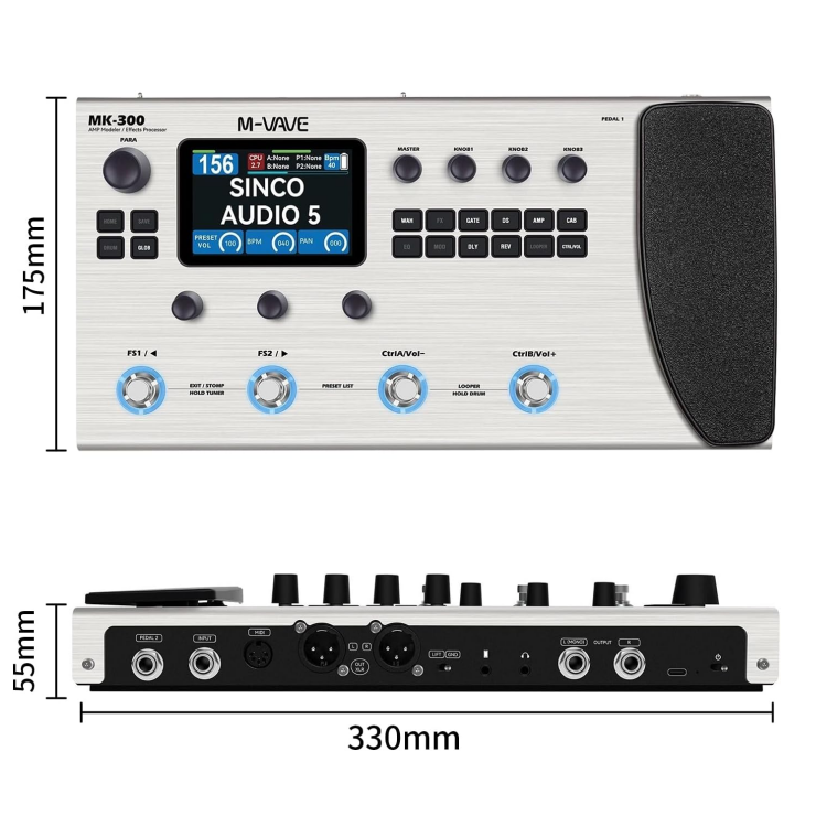M-VAVE MK-300 Multi-Function G - Looper Pedal Guitar avaliação e preço