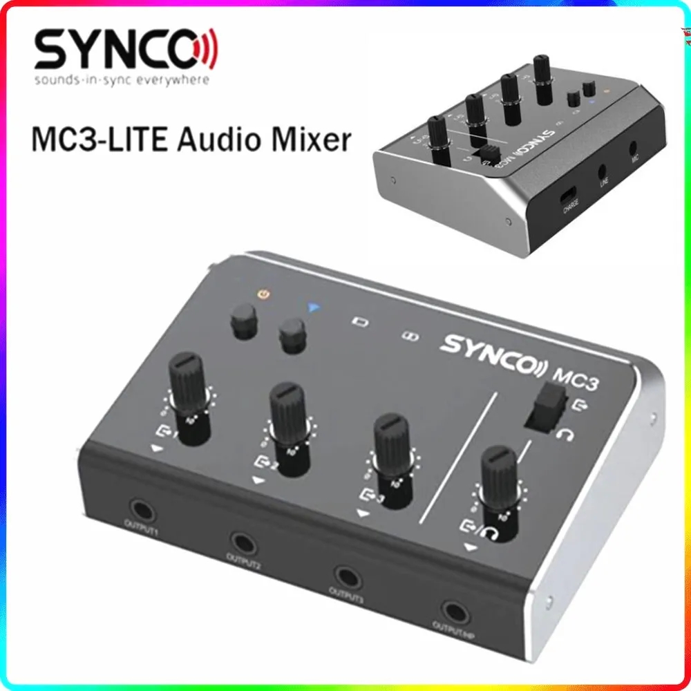 Synco MC3 Lite Audio Mixer 4 C - Audio Music For Video avaliação e preço