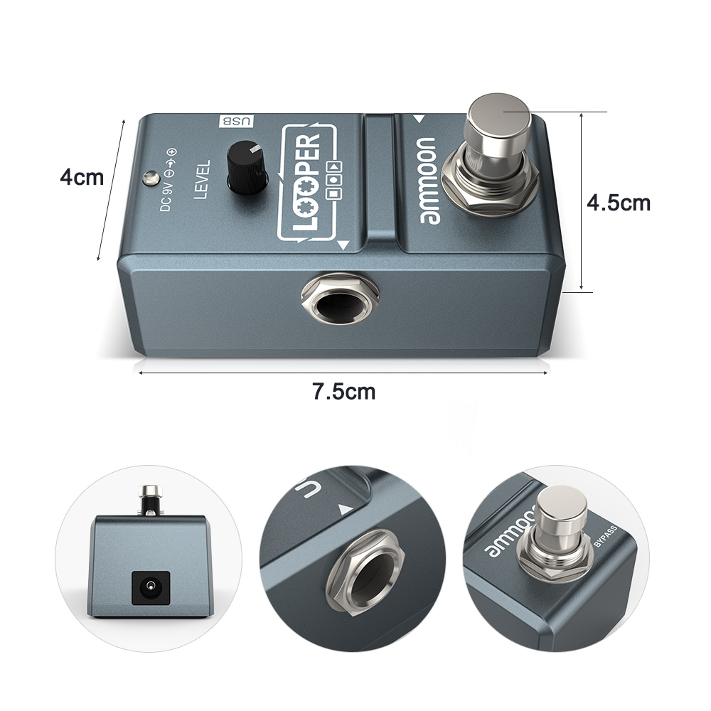 ammoon AP-09  Nano Loop Electr - Looper Pedal Guitar avaliação e preço