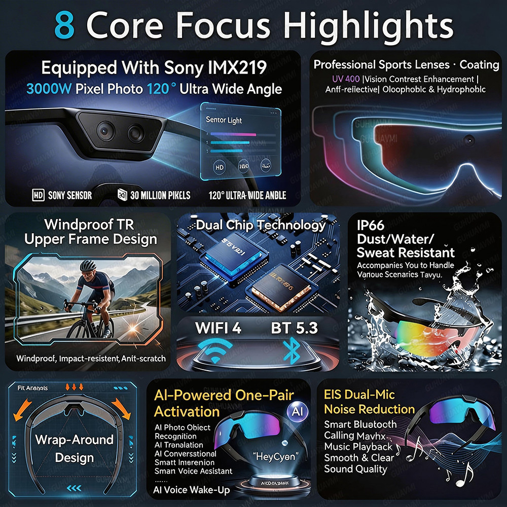 Photochromic Smart Glasses 120 - Audio Music For Video avaliação e preço