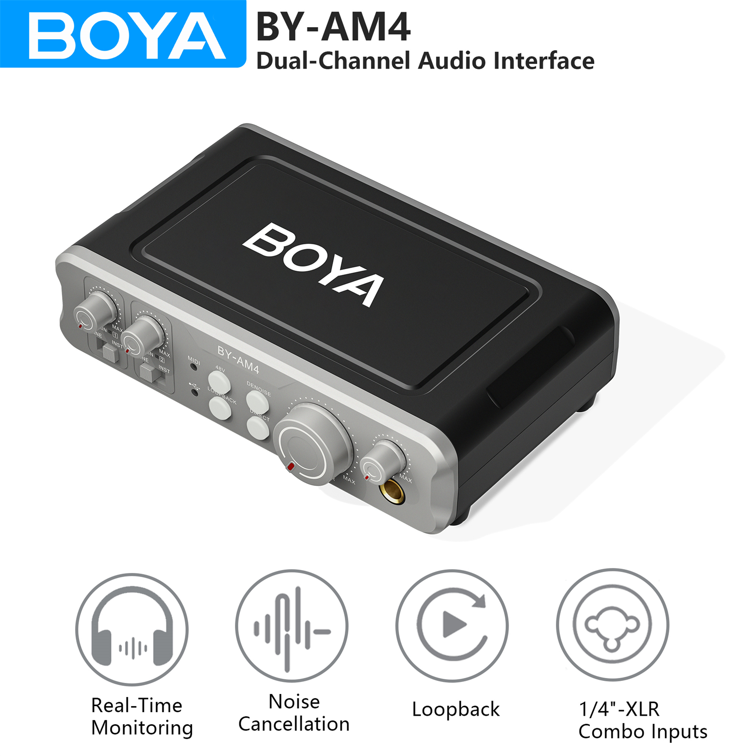 BOYA BY-AM4 Dual-Channel Audio - Audio Music By avaliação e preço