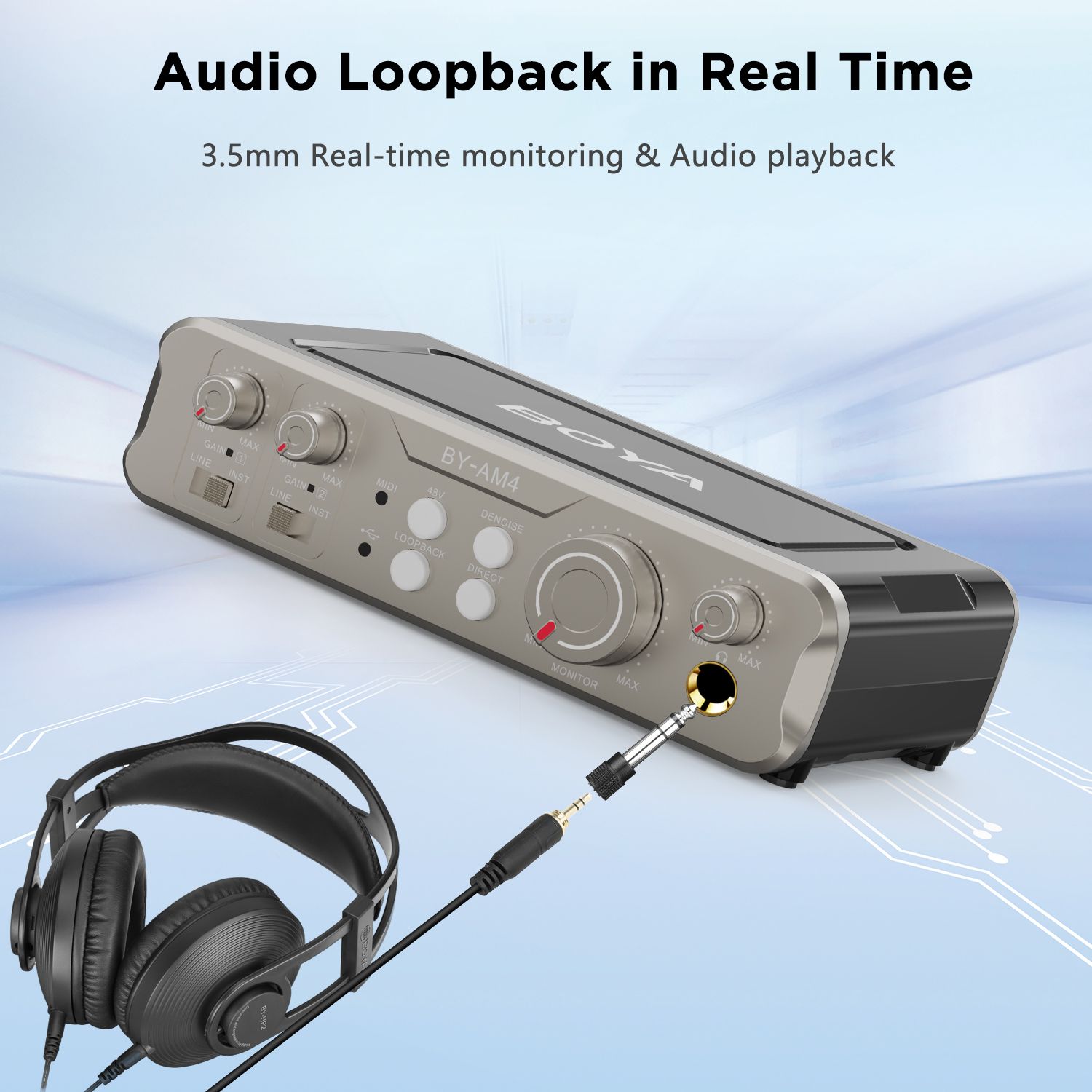 BOYA BY-AM4 Dual-Channel Audio - Audio Music By avaliação e preço