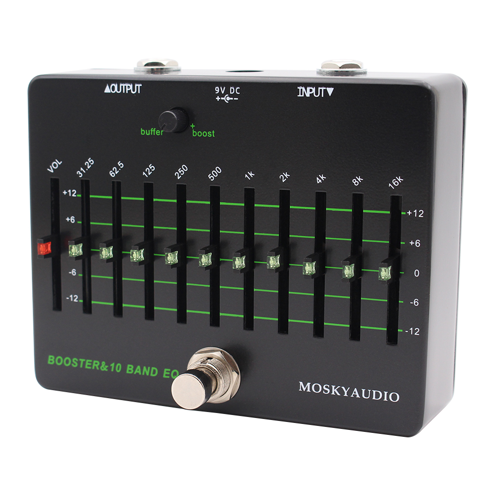 Mosky Clean Booster 10 Band EQ - Looper Pedal Guitar avaliação e preço