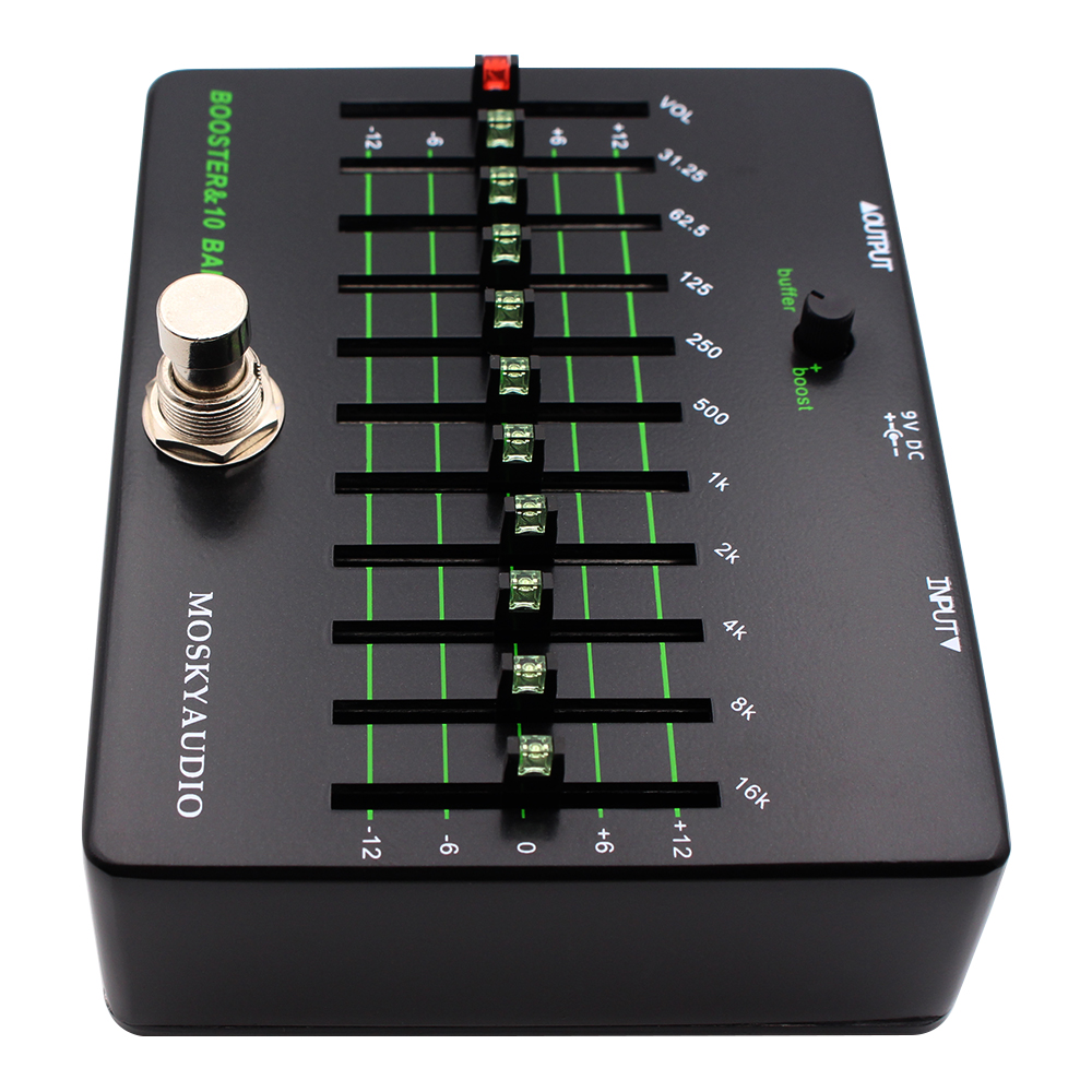 Mosky Clean Booster 10 Band EQ - Looper Pedal Guitar avaliação e preço
