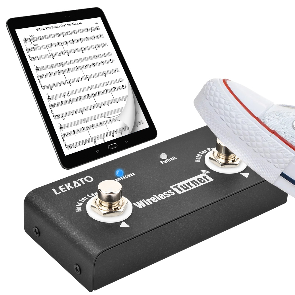 Lekato Wireless Bluetooth Page - Looper Pedal Guitar avaliação e preço