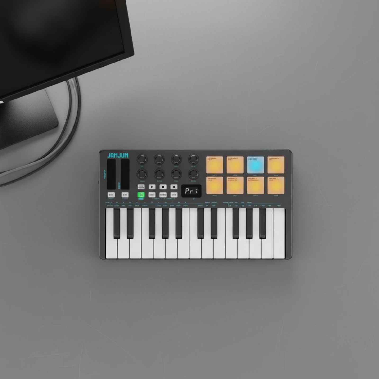 25-Key Keyboard Controller Bui - Midi Controller Pad avaliação e preço