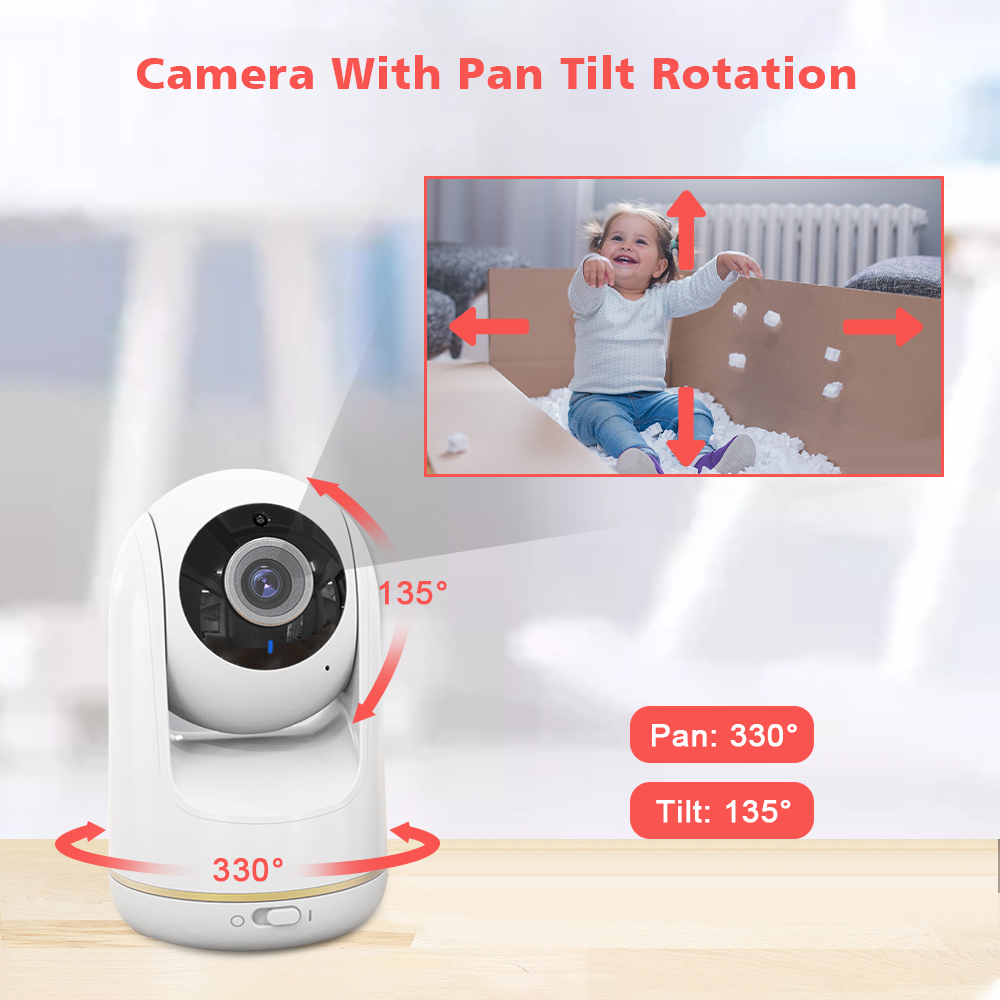 VB803 Baby Monitor 5 Inch 720P - Audio Music For Video avaliação e preço