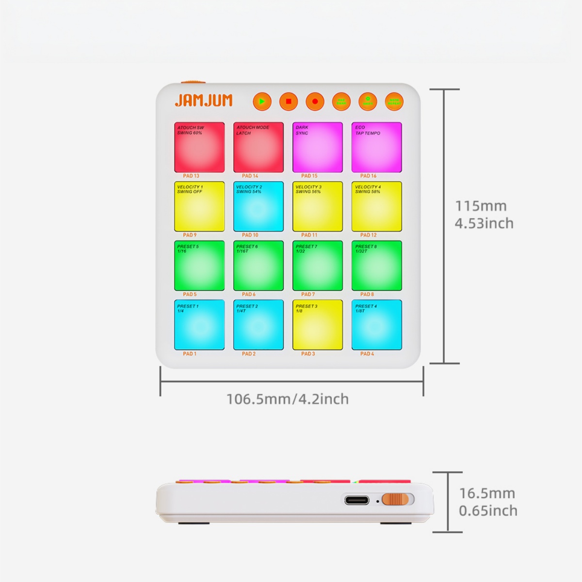 JAMJUM JP-MINI Wireless MIDI P - Midi Controller Pad avaliação e preço