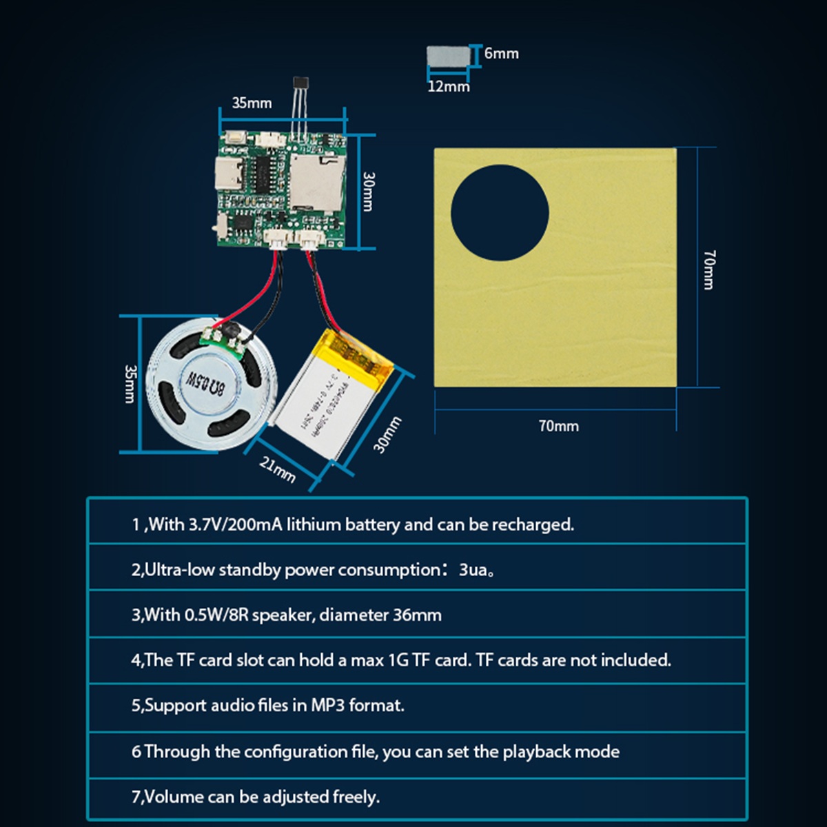 Programmable Sound Recorder Mo - Audio Music Download Mp3 avaliação e preço