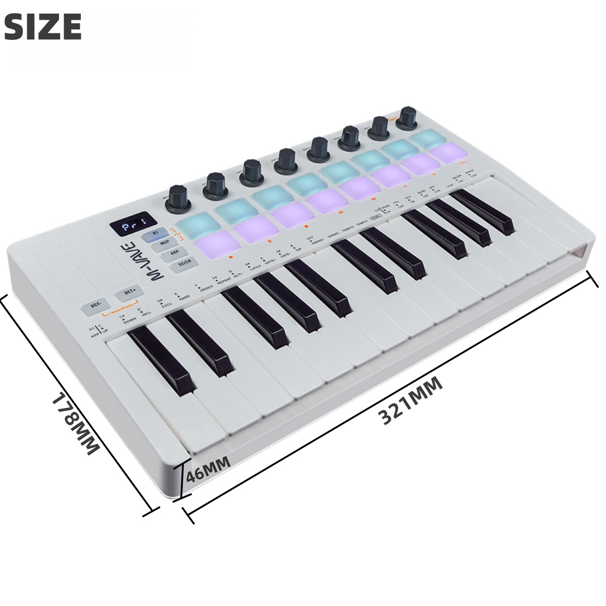 M-VAVE SMK-25 II 25 Key MIDI C - Midi Controller Pad avaliação e preço