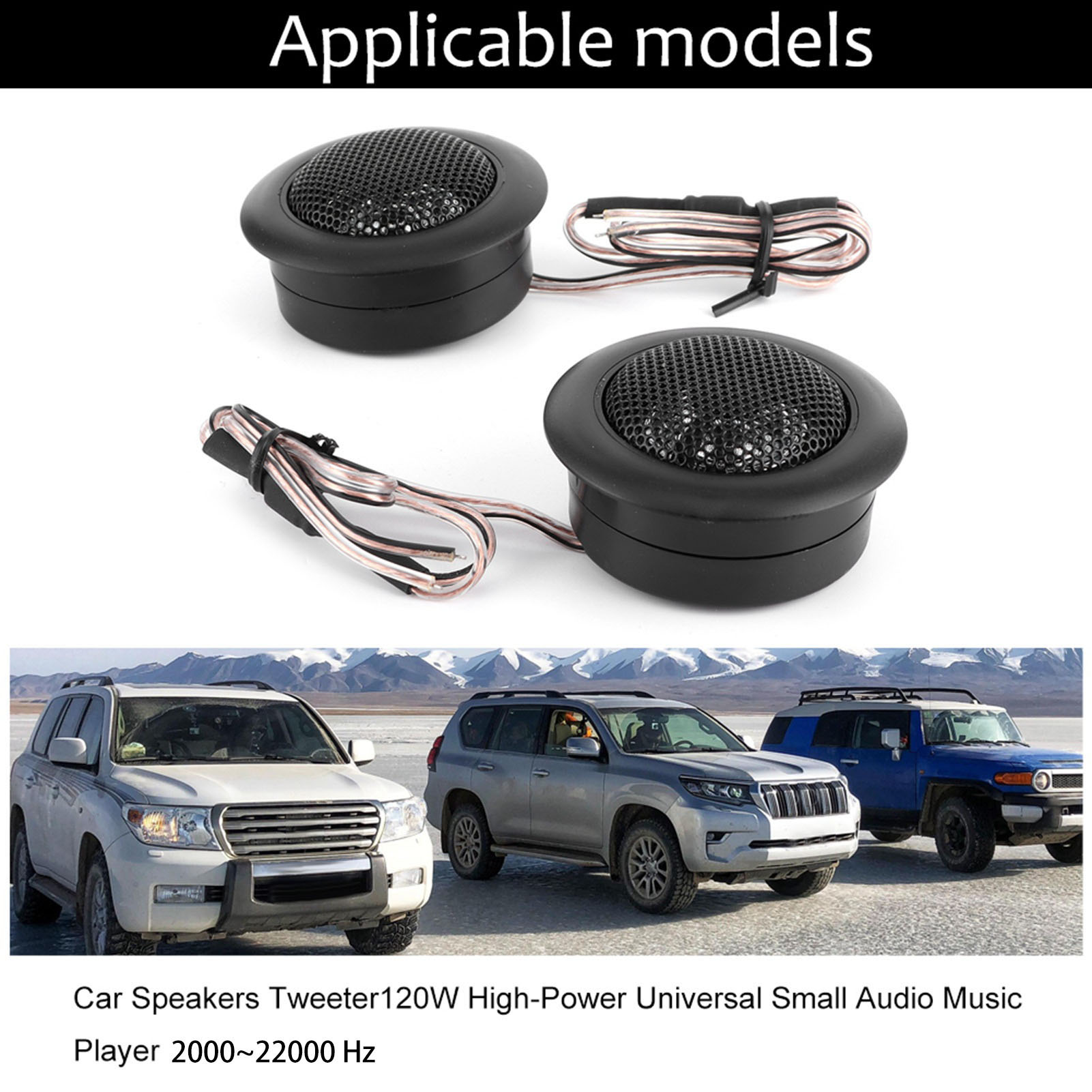 2Pcs Car Speakers Tweeter 120W - Audio Universal Music avaliação e preço