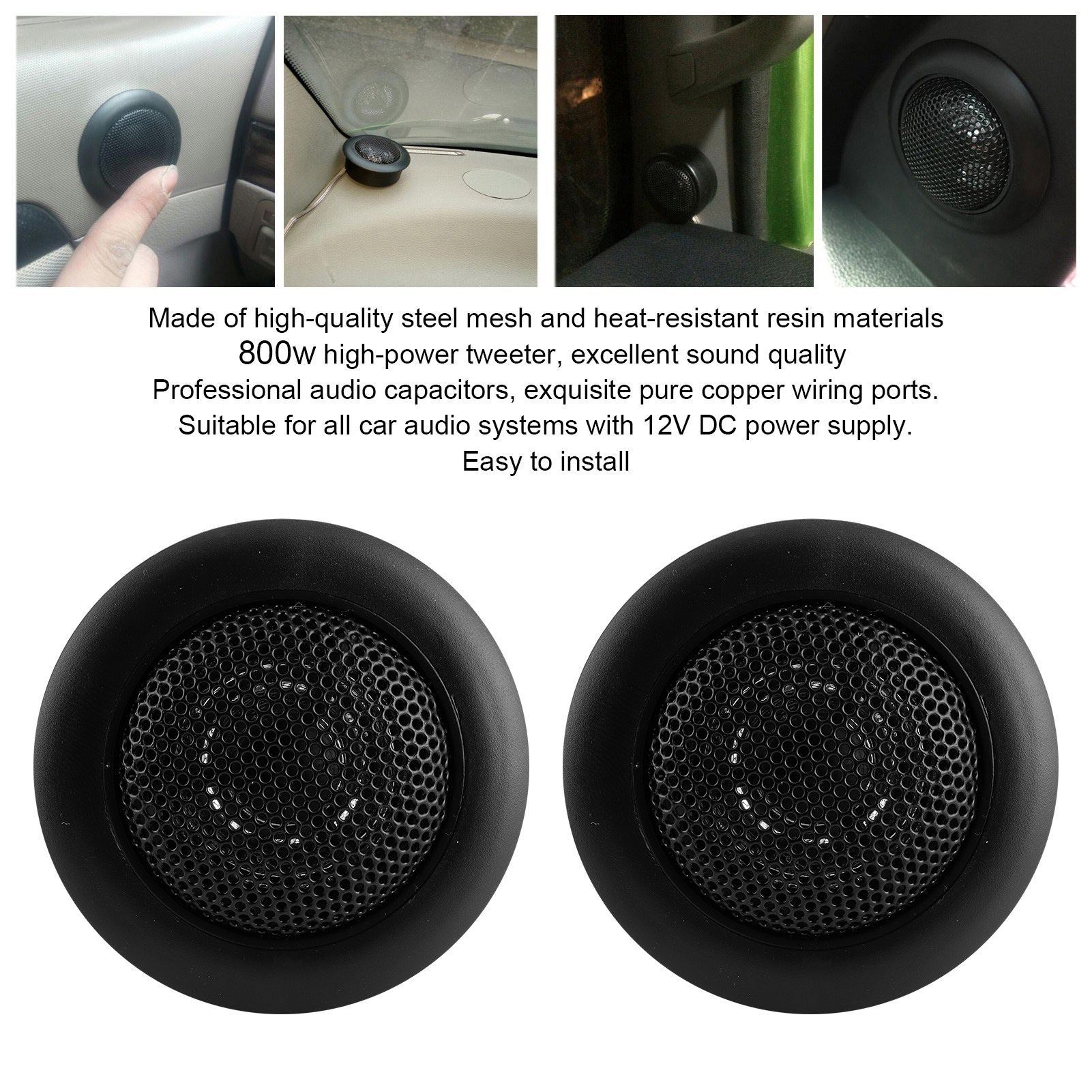 2Pcs Car Speakers Tweeter 120W - Audio Universal Music avaliação e preço