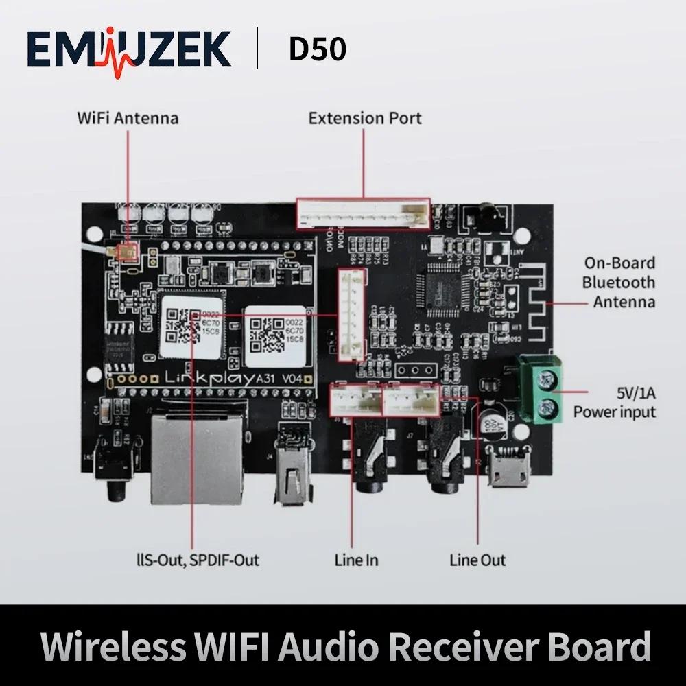 EMIUZEK D50 Wireless Audio Rec - Audio Music By avaliação e preço