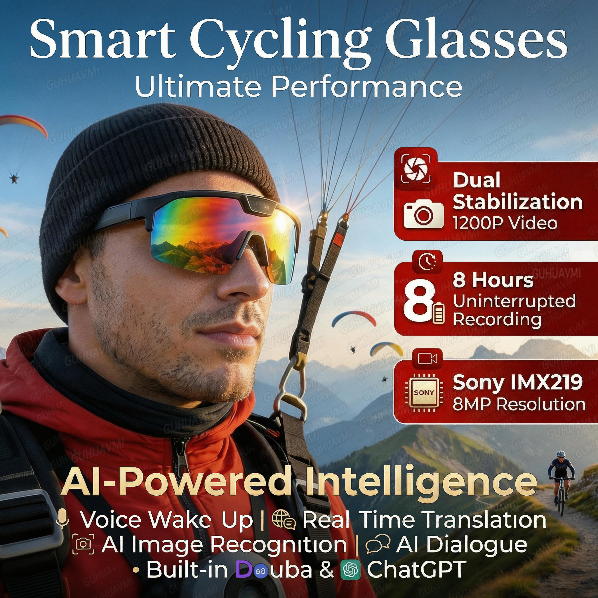 2026 New AI Smart Sports Glass - Audio Music For Video avaliação e preço