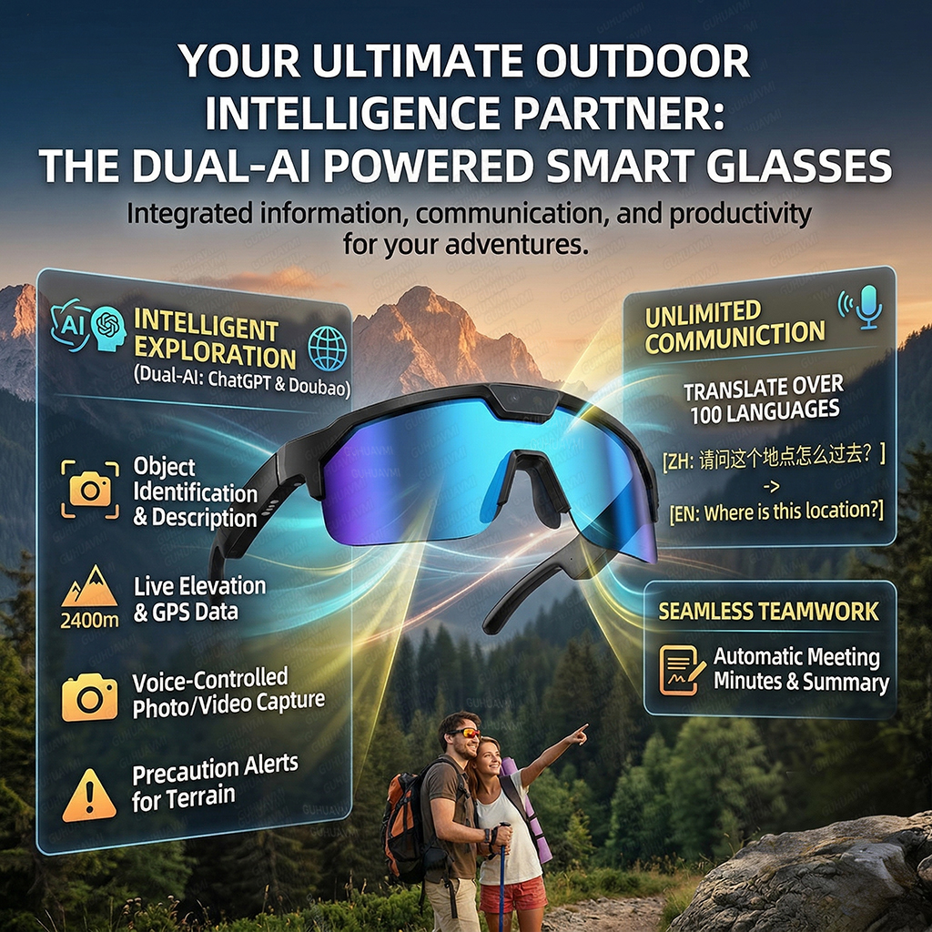2026 New AI Smart Sports Glass - Audio Music For Video avaliação e preço