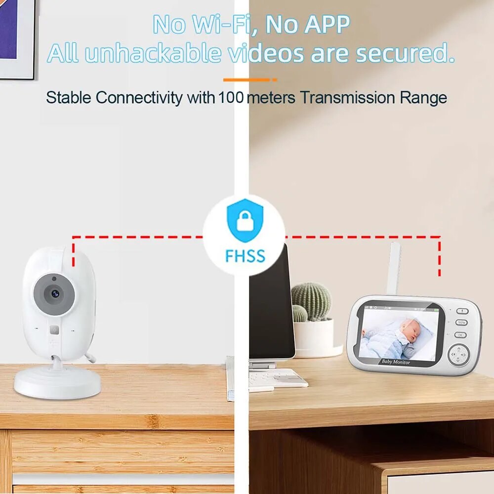 3.5'' Video Baby Monitor 2.4G  - Audio Music For Video avaliação e preço