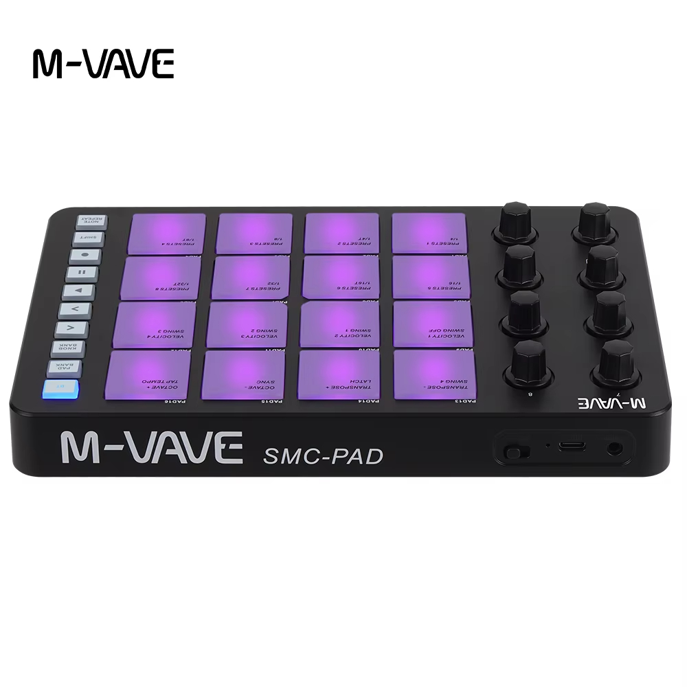 M-VAVE SMC-PAD MIDI Black Cont - Midi Controller Pad avaliação e preço