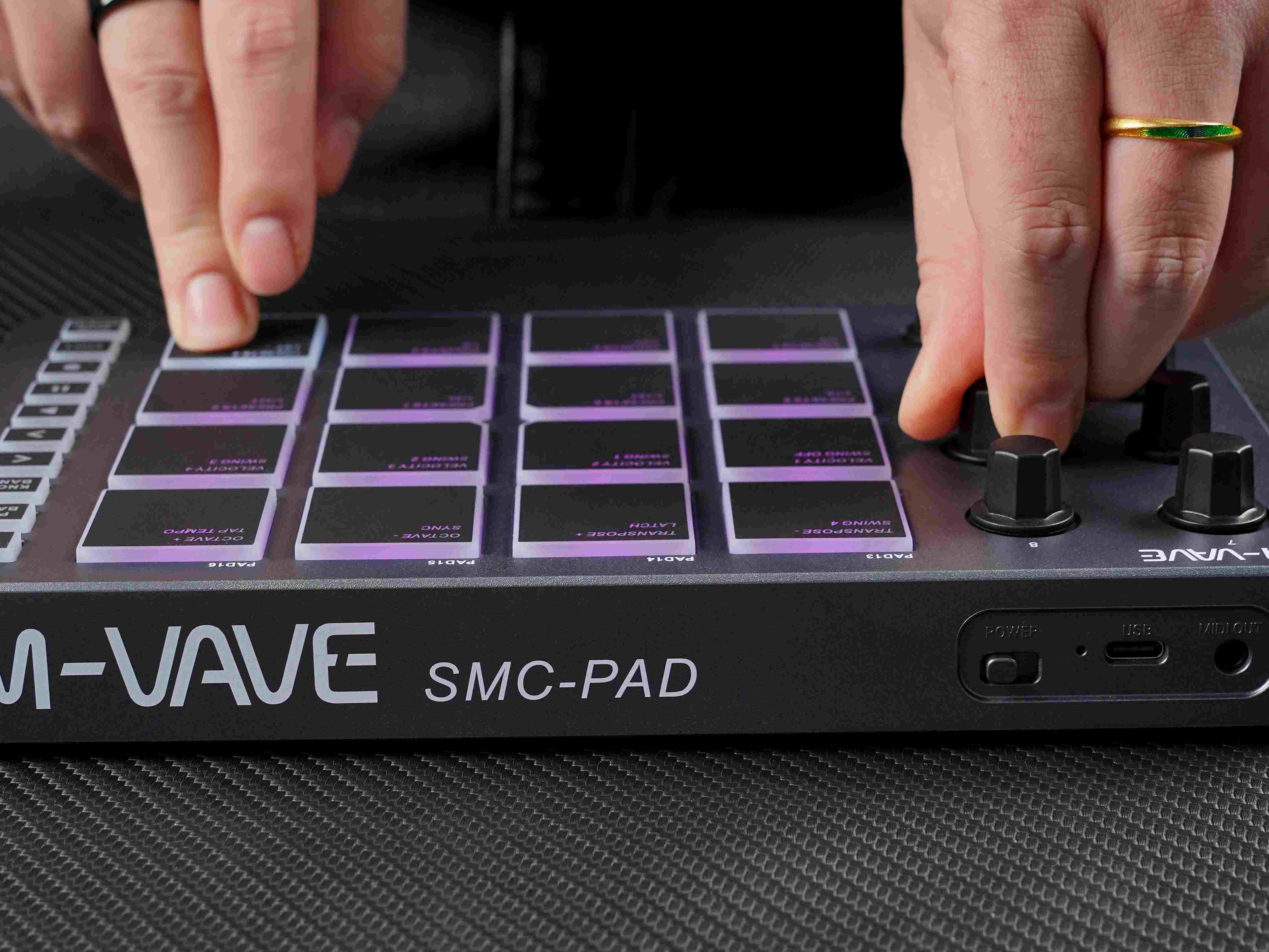 M-VAVE SMC-PAD MIDI Black Cont - Midi Controller Pad avaliação e preço