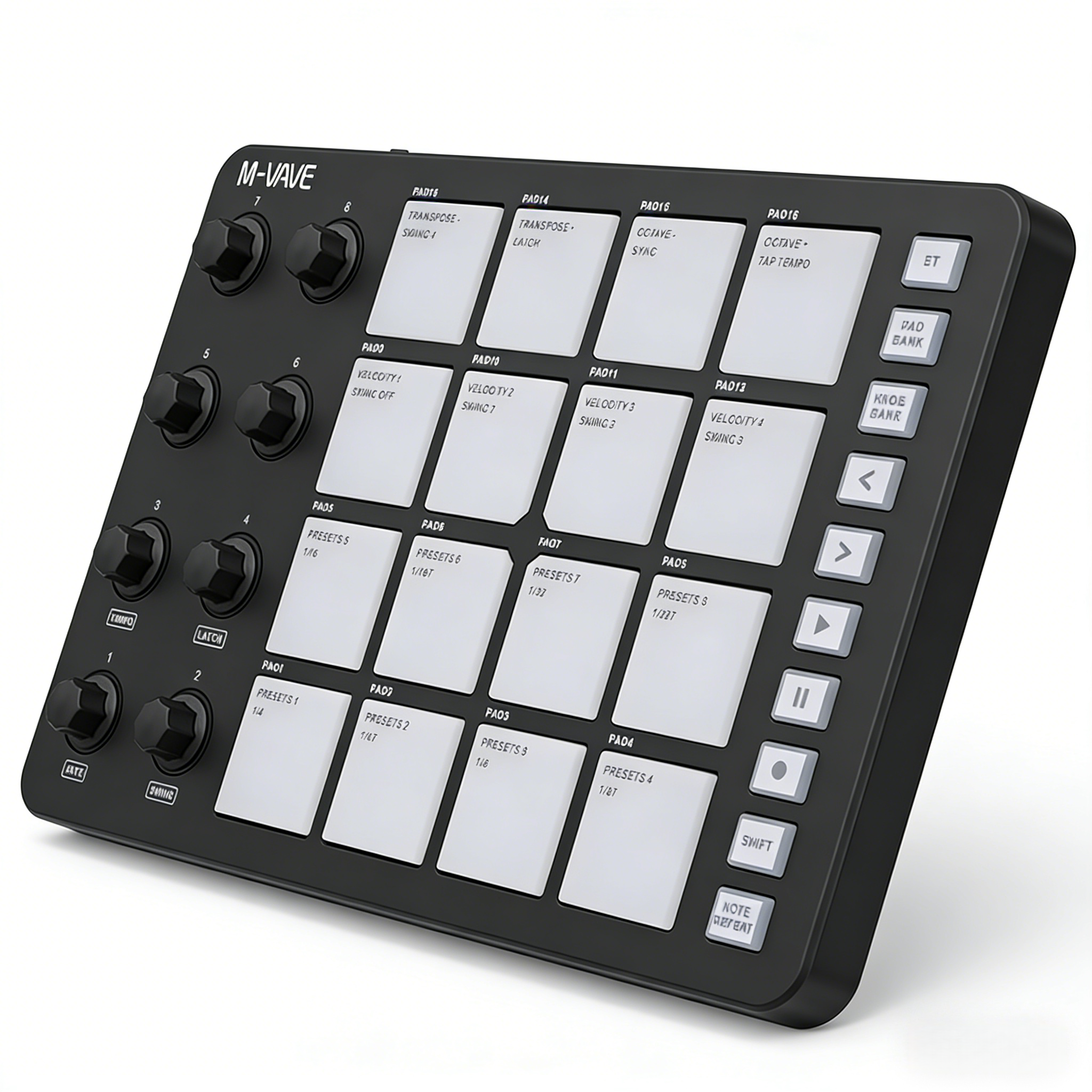 M-VAVE SMC-PAD MIDI Black Cont - Midi Controller Pad avaliação e preço