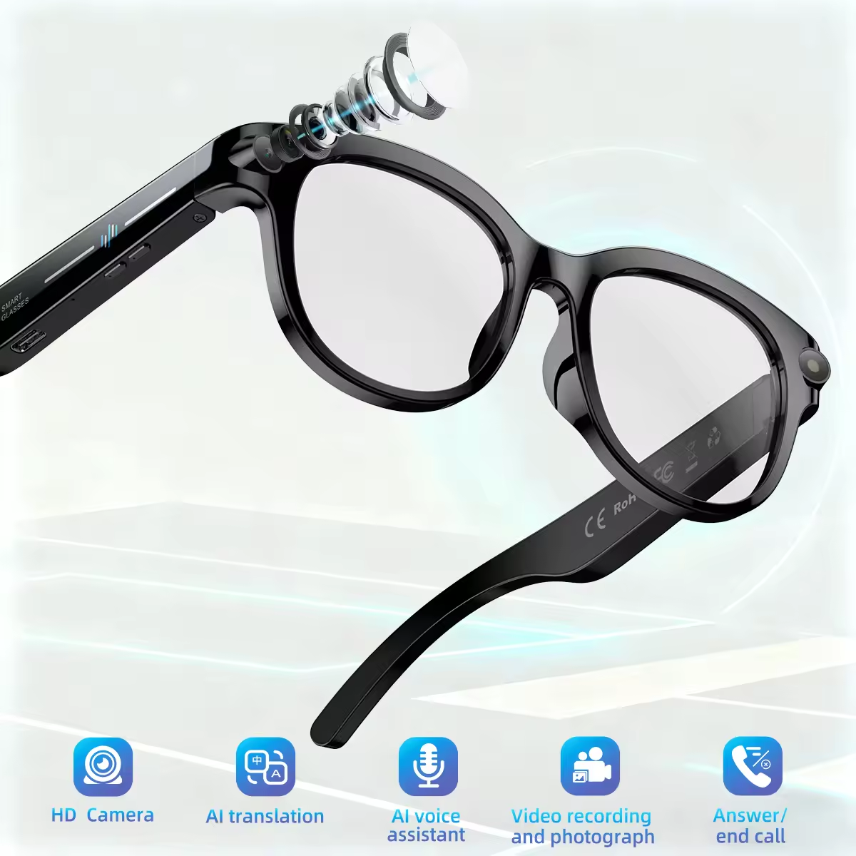 2026 New AI Smart Glasses with - Audio Music For Video avaliação e preço