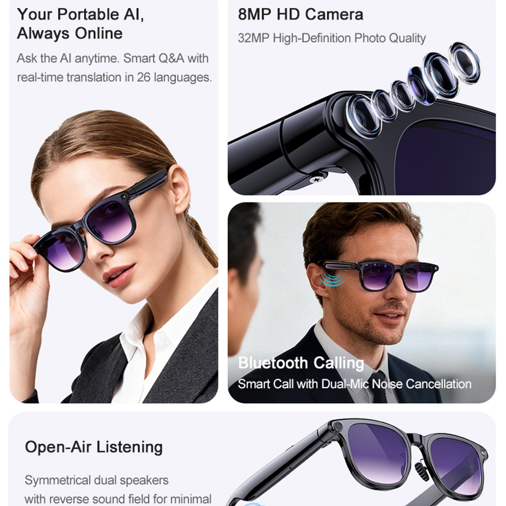Smart Glasses AI Assistant Rea - Audio Music For Video avaliação e preço