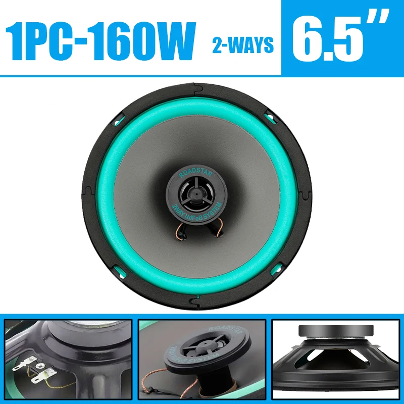 1PC 160W 6.5 Inch Car Coaxial  - Audio Universal Music avaliação e preço