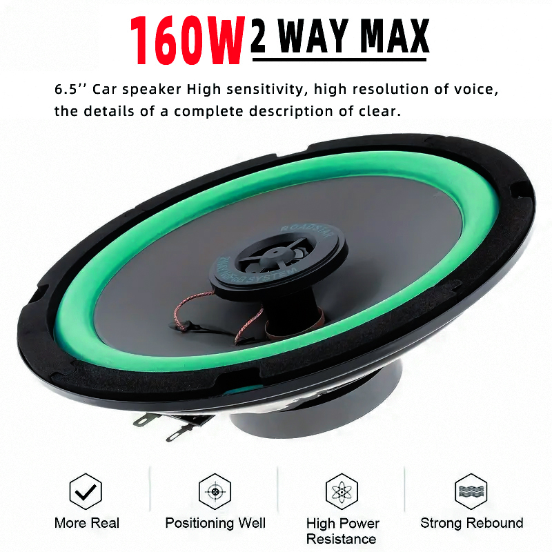 1PC 160W 6.5 Inch Car Coaxial  - Audio Universal Music avaliação e preço
