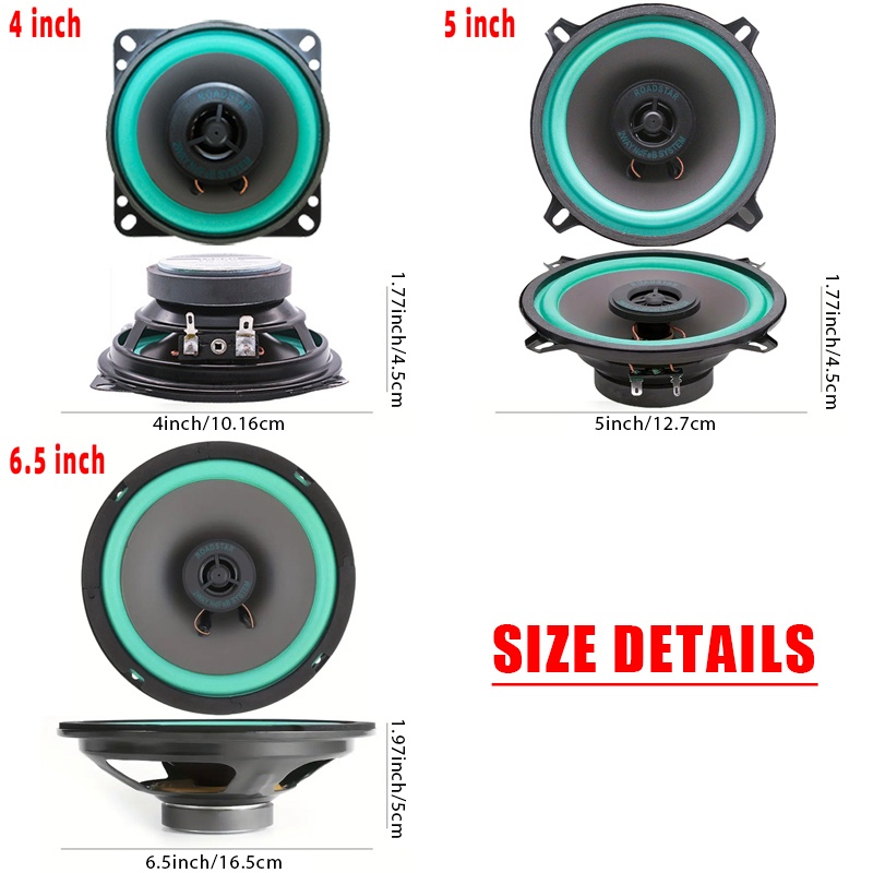 2PCS 4/5/6.5Inch Car Coaxial S - Audio Universal Music avaliação e preço