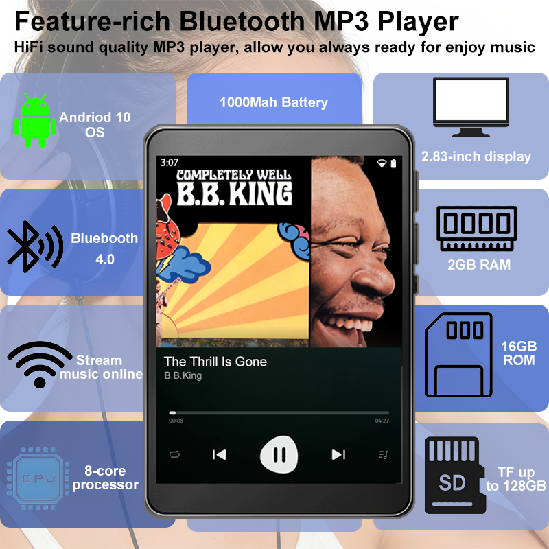 Android 10 MP3 Player Lossless - Audio Music Store avaliação e preço