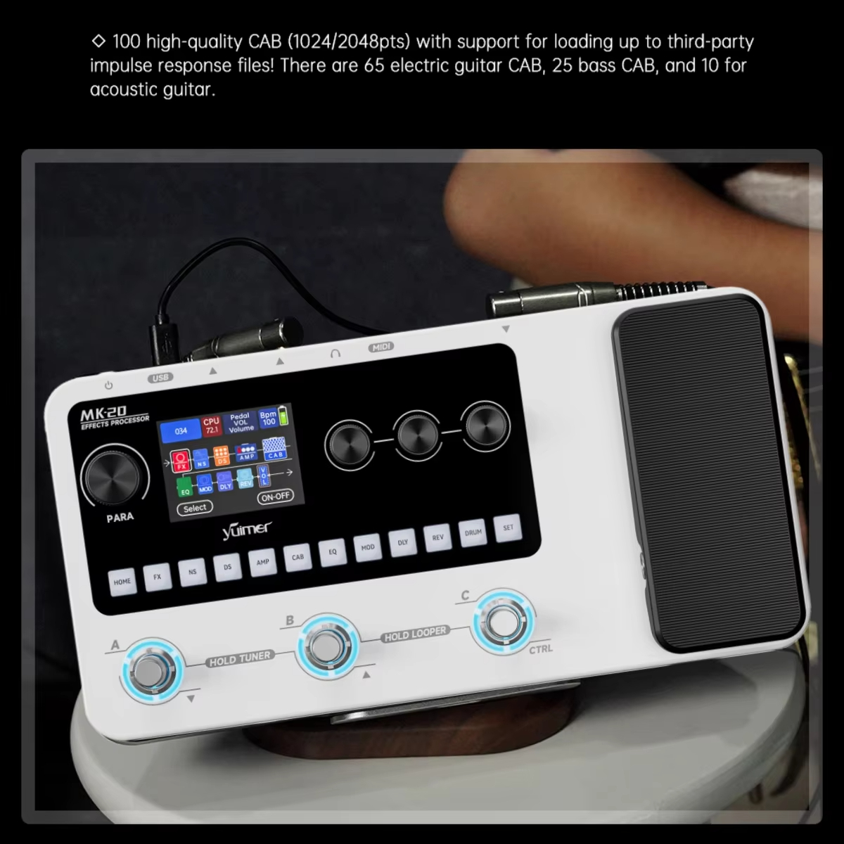 M-VAVE MK-20 White Portable Gu - Looper Pedal Guitar avaliação e preço