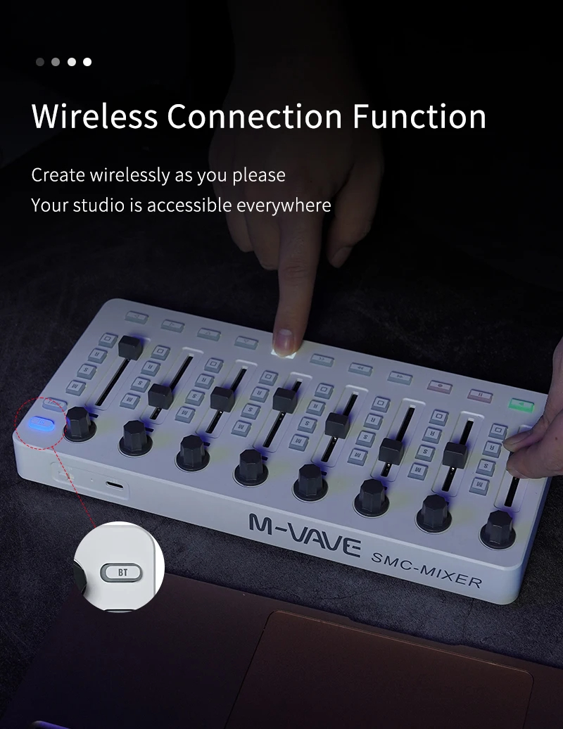M-VAVE SMC-Mixer Wireless MIDI - Midi Controller Pad avaliação e preço