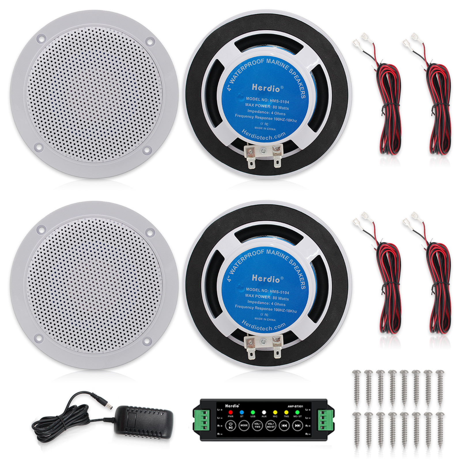 Herdio 4Pcs 320W Wall In Ceili - Audio Music Store avaliação e preço