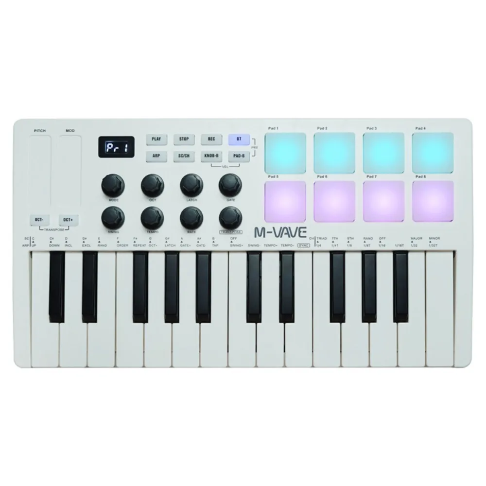 M-VAVE MIDI 25-Key USB MIDI Ke - Midi Controller Pad avaliação e preço