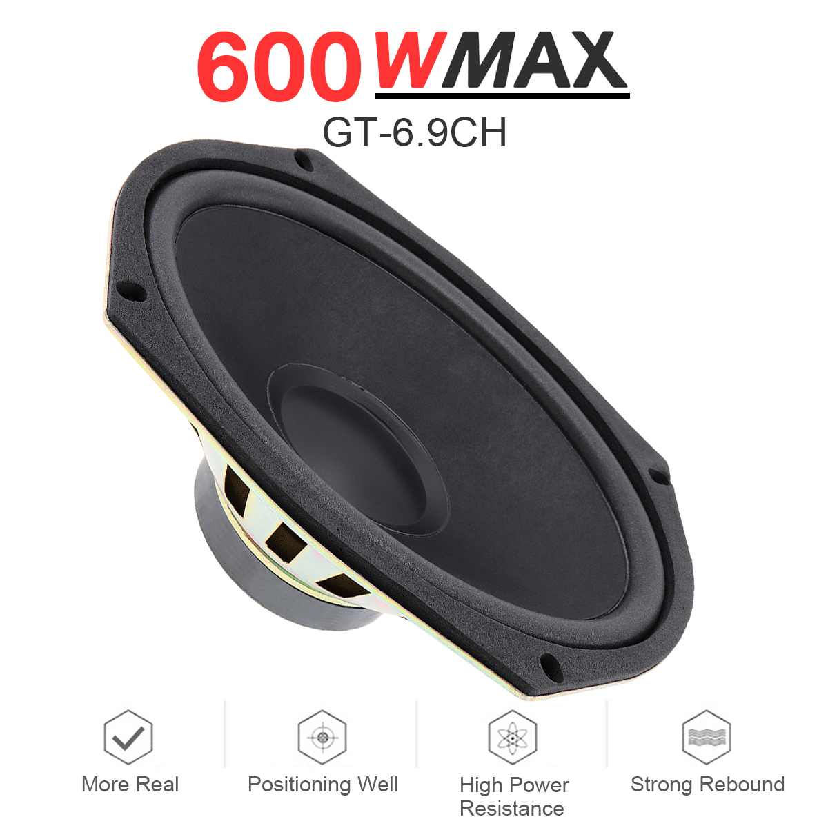 1 / 2 Piece 6x9 Inch 600W Univ - Audio Universal Music avaliação e preço