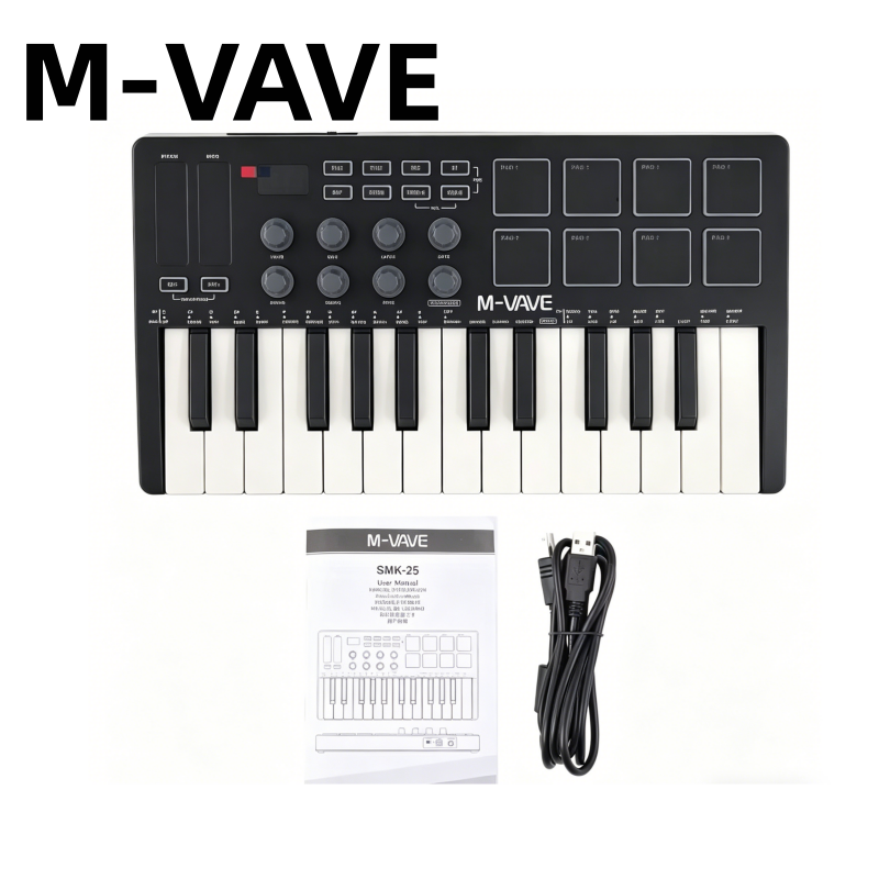 M-VAVE SMK-25 Black Portable M - Midi Controller Pad avaliação e preço