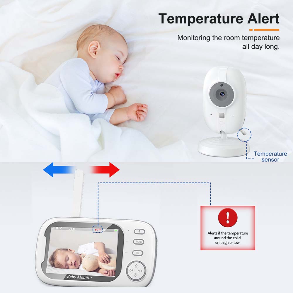 3.5'' Video Baby Monitor 2.4G  - Audio Music For Video avaliação e preço