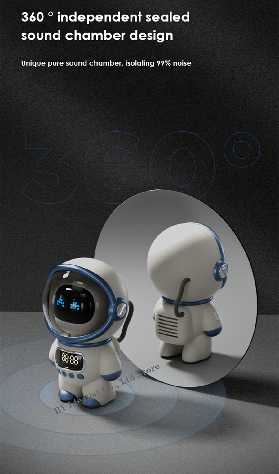 Astronaut Bluetooth Speaker Wi - Audio Music By avaliação e preço