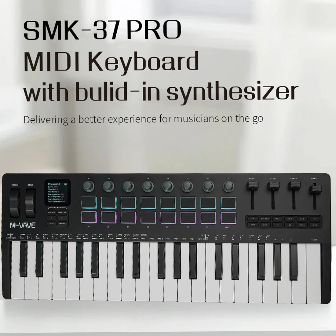 M-VAVE SMK-37 Pro 37-Key Porta - Midi Controller Pad avaliação e preço