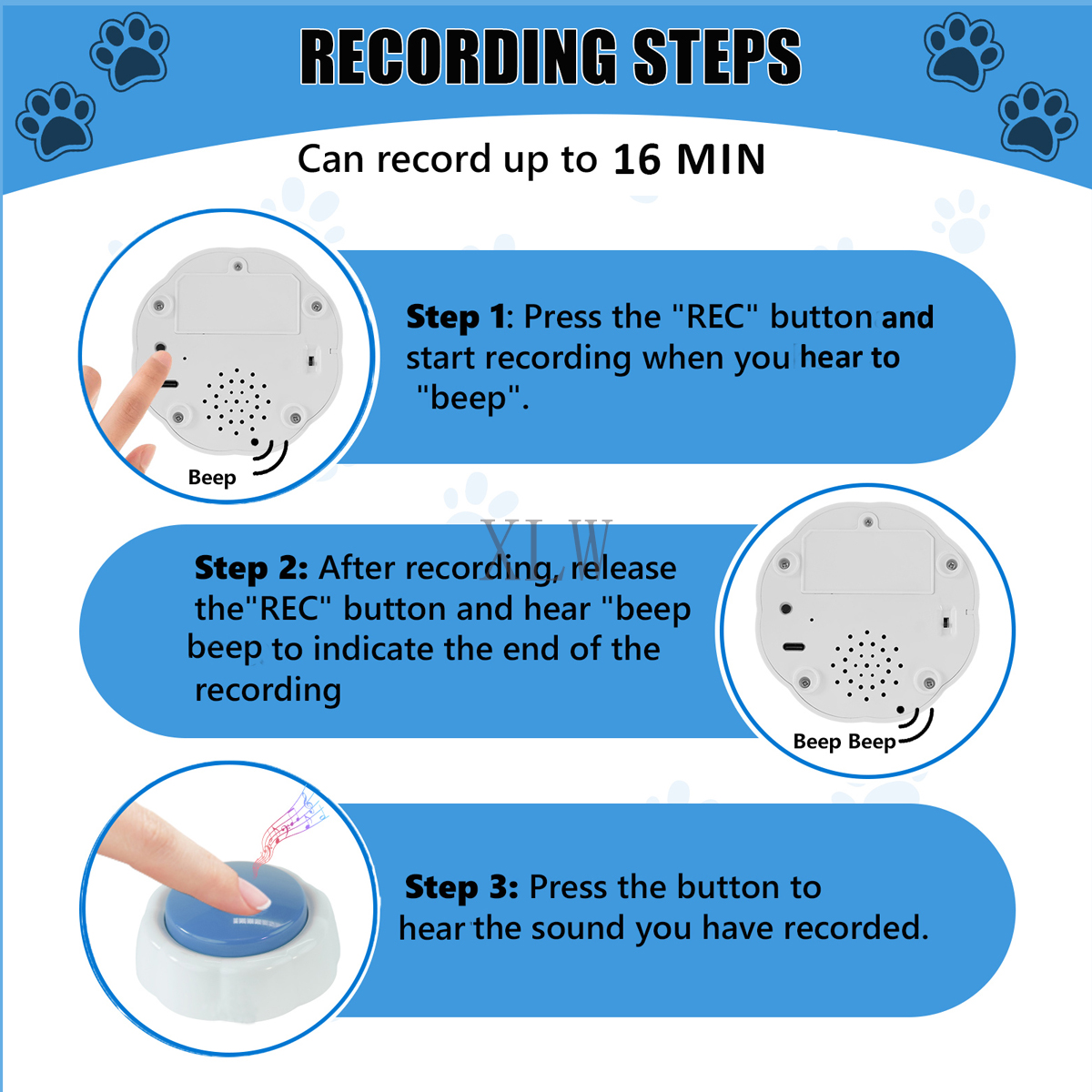 Voice Recording Button,16MB US - Audio Music To Download avaliação e preço